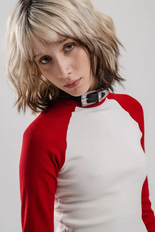 REMERA MANGA LARGA COMBINADA, TELA RIBB